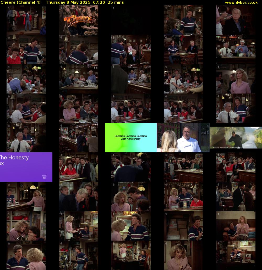 Cheers (Channel 4) Thursday 8 May 2025 07:20 - 07:45