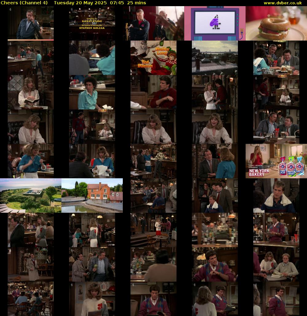 Cheers (Channel 4) Tuesday 20 May 2025 07:45 - 08:10