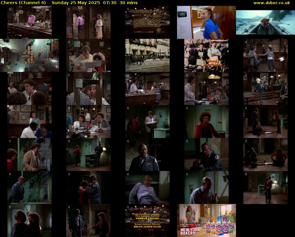 Cheers (Channel 4) Sunday 25 May 2025 07:30 - 08:00