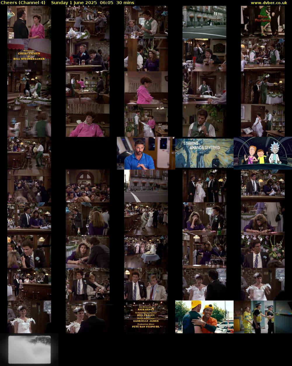 Cheers (Channel 4) Sunday 1 June 2025 06:05 - 06:35