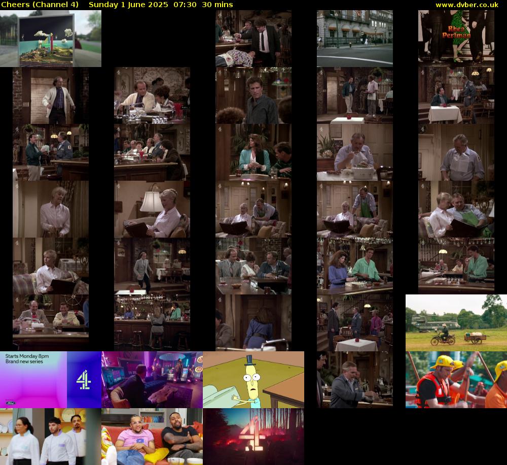 Cheers (Channel 4) Sunday 1 June 2025 07:30 - 08:00