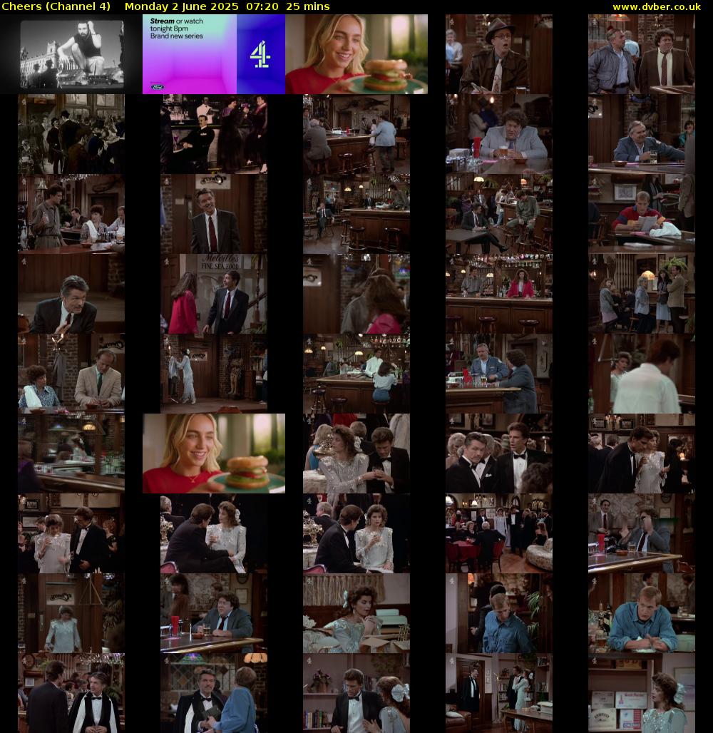 Cheers (Channel 4) Monday 2 June 2025 07:20 - 07:45