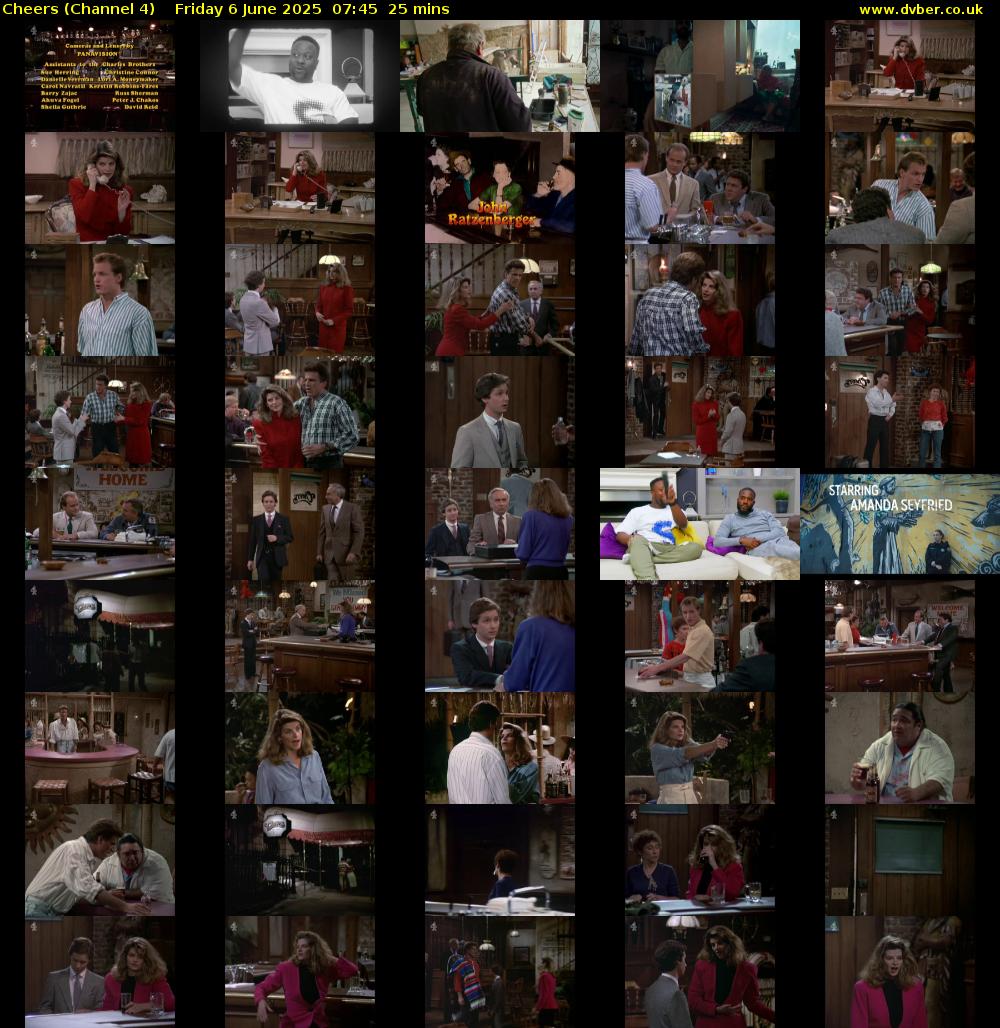 Cheers (Channel 4) Friday 6 June 2025 07:45 - 08:10