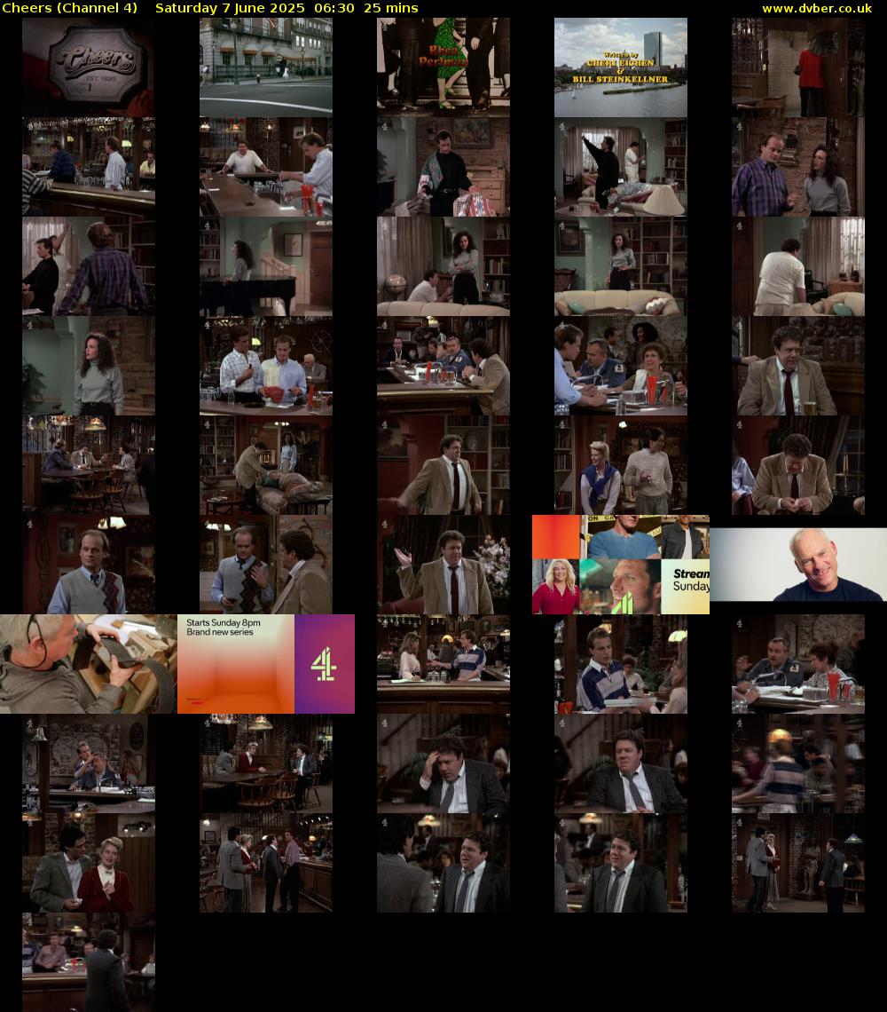Cheers (Channel 4) Saturday 7 June 2025 06:30 - 06:55