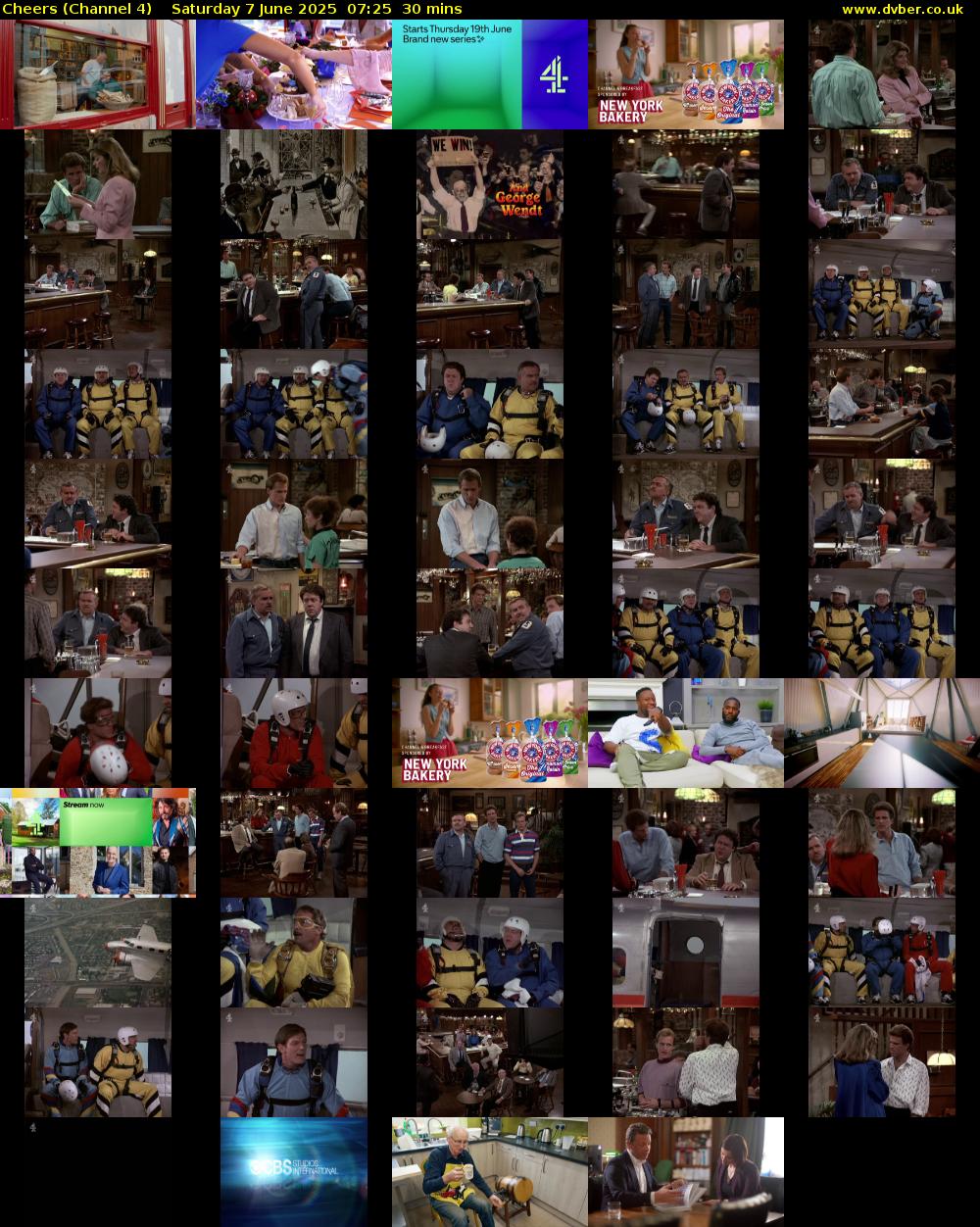 Cheers (Channel 4) Saturday 7 June 2025 07:25 - 07:55