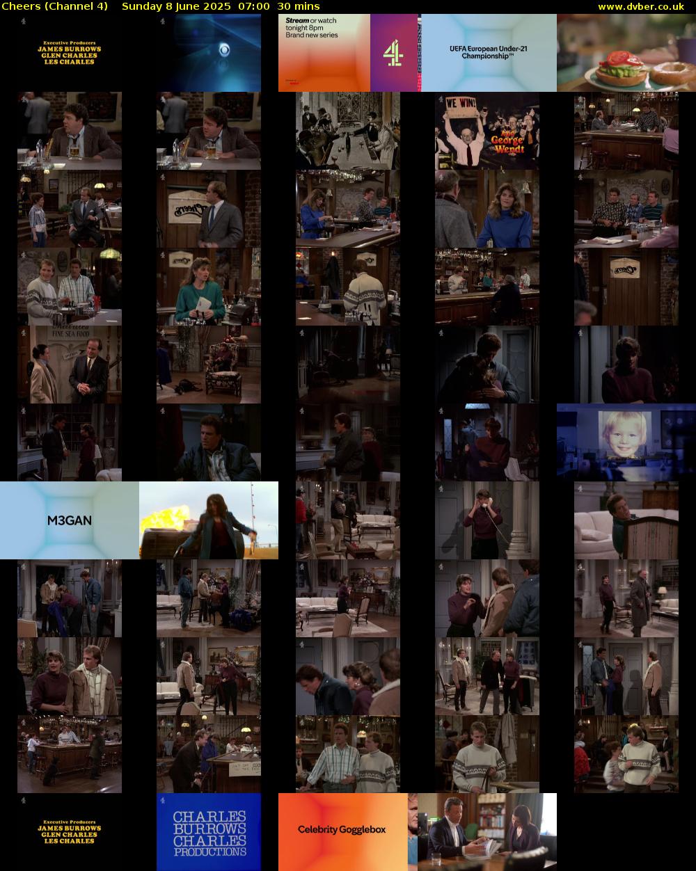 Cheers (Channel 4) Sunday 8 June 2025 07:00 - 07:30