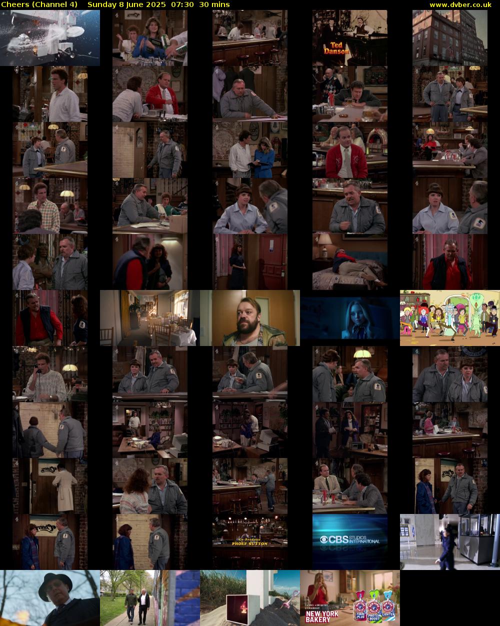Cheers (Channel 4) Sunday 8 June 2025 07:30 - 08:00