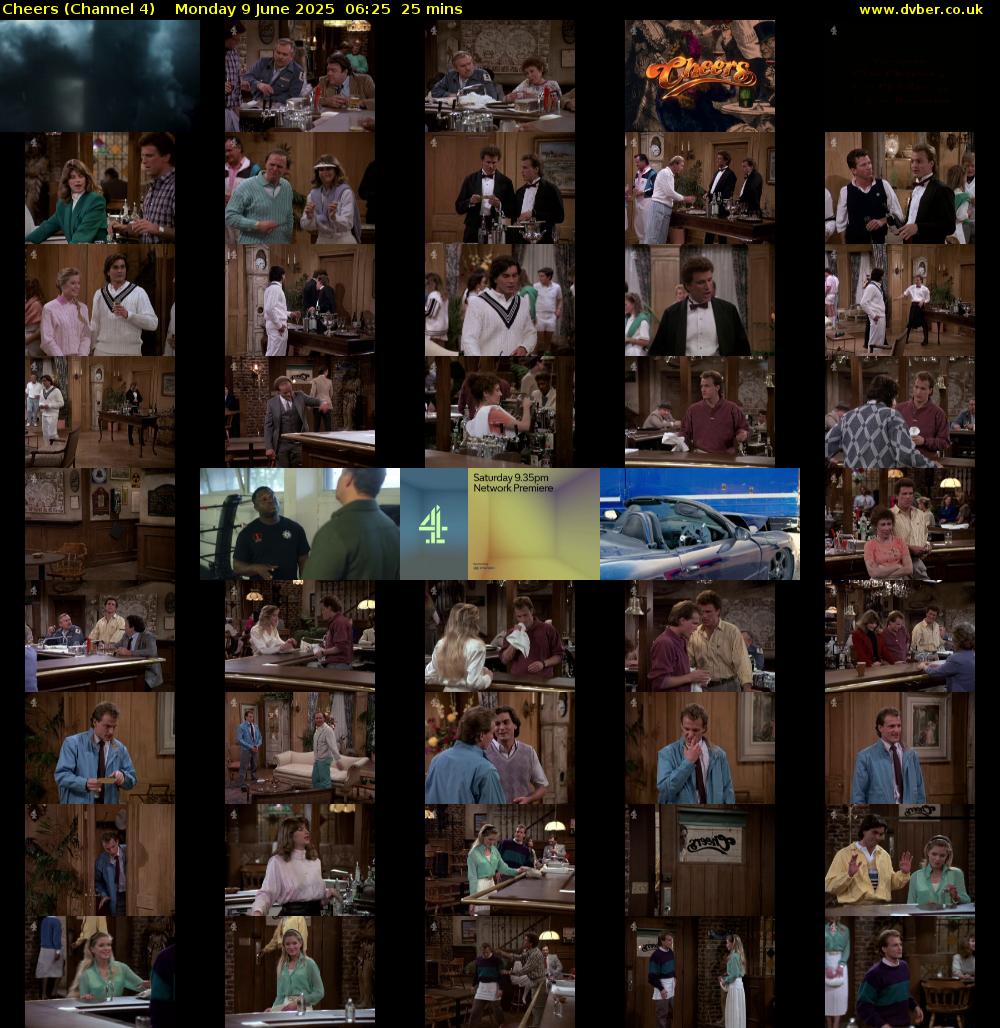 Cheers (Channel 4) Monday 9 June 2025 06:25 - 06:50