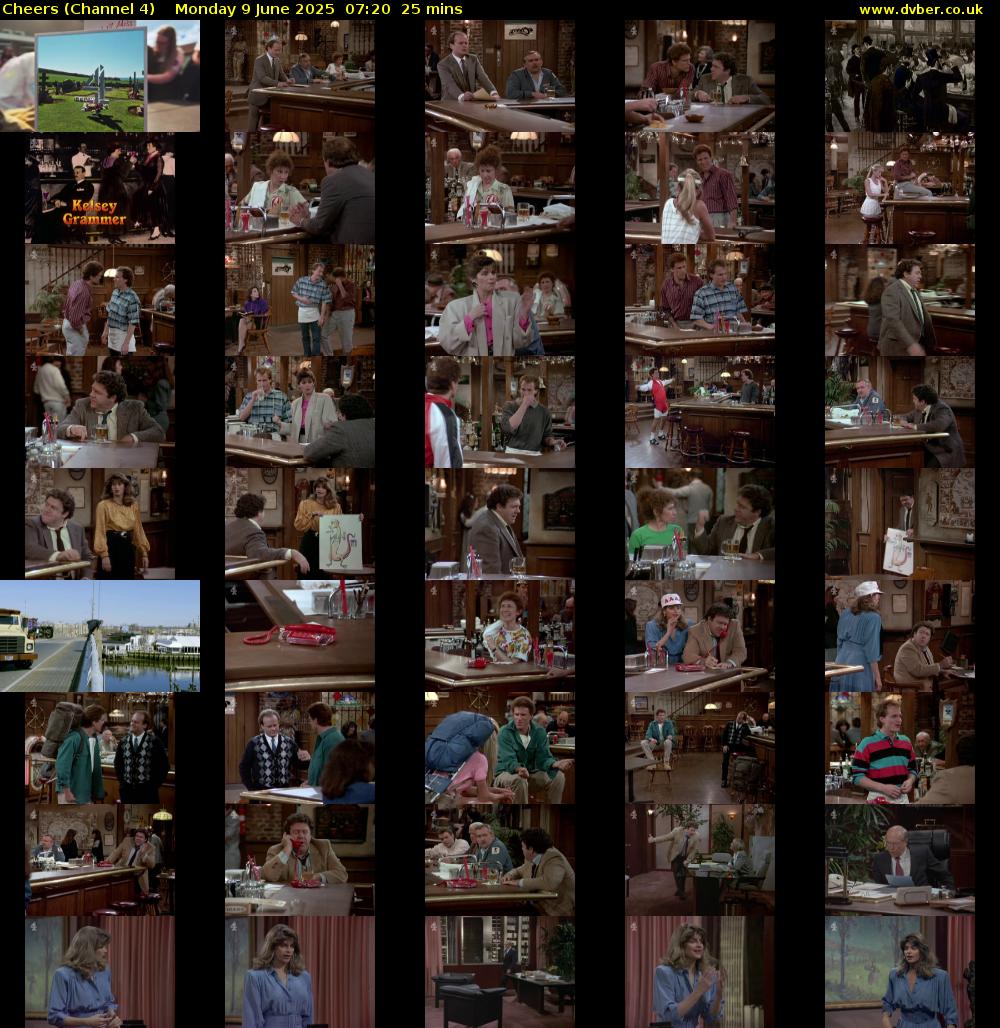 Cheers (Channel 4) Monday 9 June 2025 07:20 - 07:45