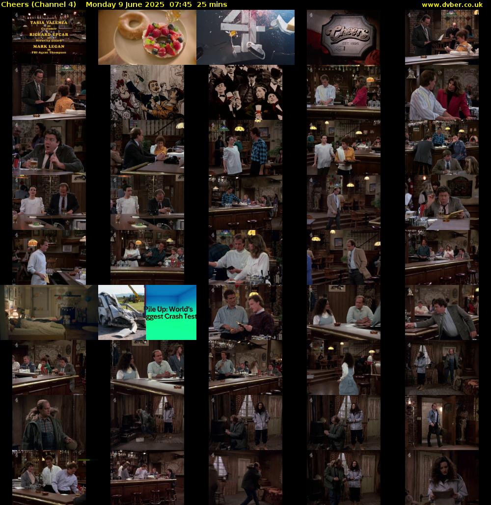 Cheers (Channel 4) Monday 9 June 2025 07:45 - 08:10