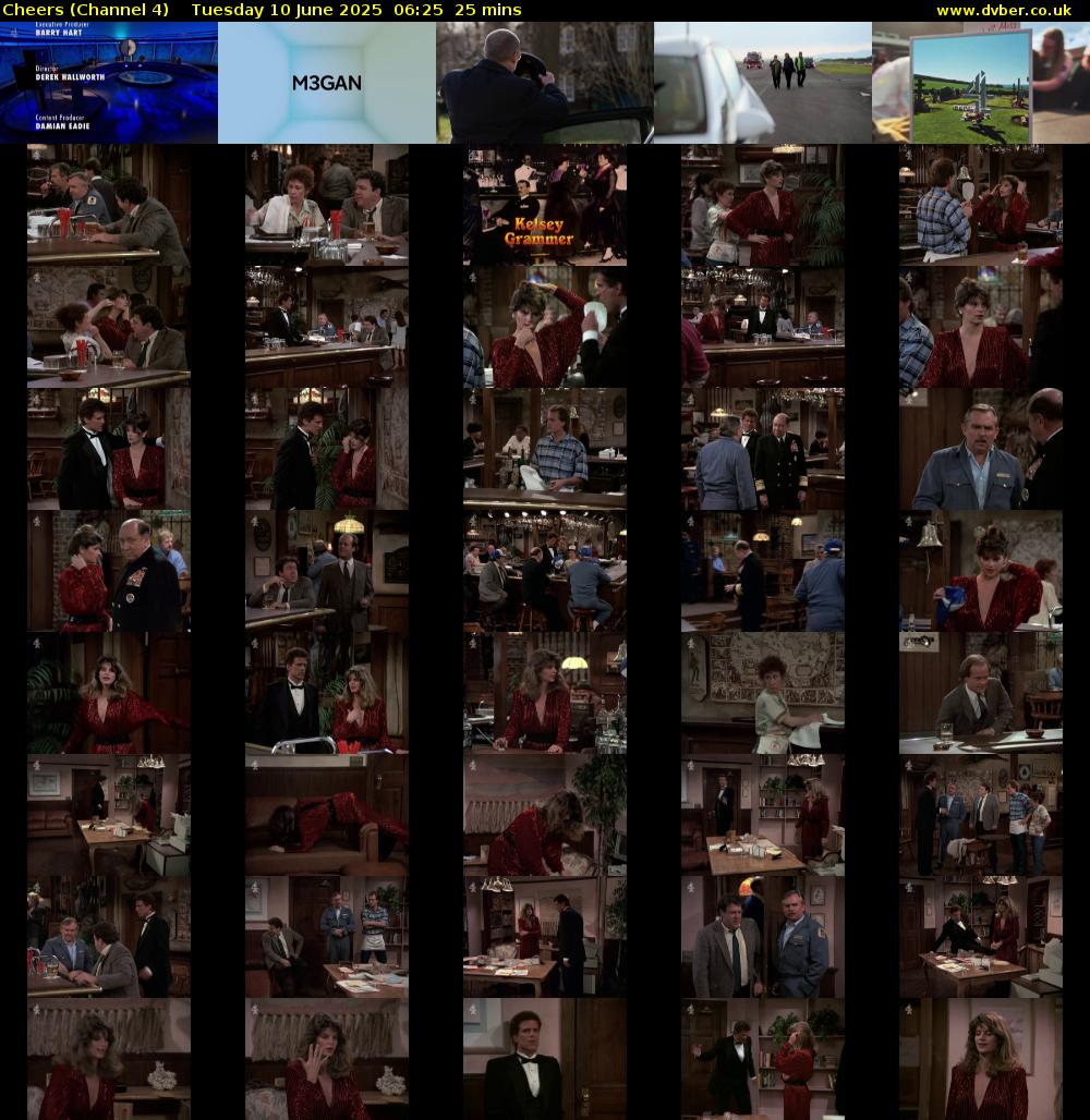Cheers (Channel 4) Tuesday 10 June 2025 06:25 - 06:50