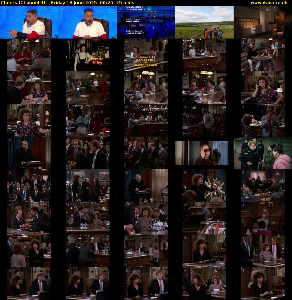 Cheers (Channel 4) Friday 13 June 2025 06:25 - 06:50