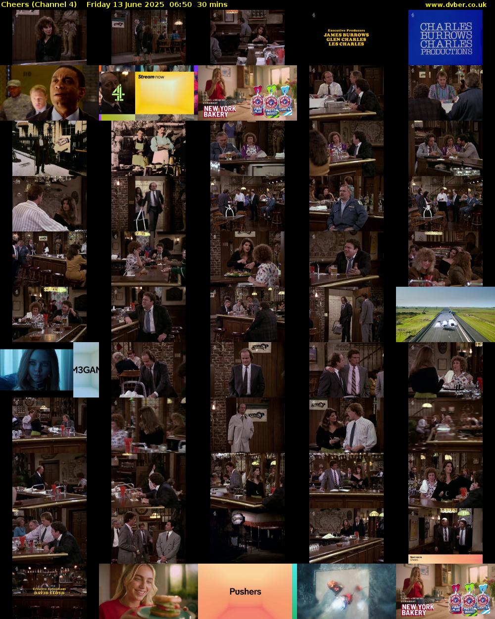 Cheers (Channel 4) Friday 13 June 2025 06:50 - 07:20