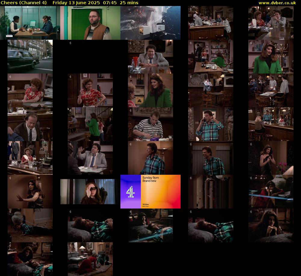 Cheers (Channel 4) Friday 13 June 2025 07:45 - 08:10
