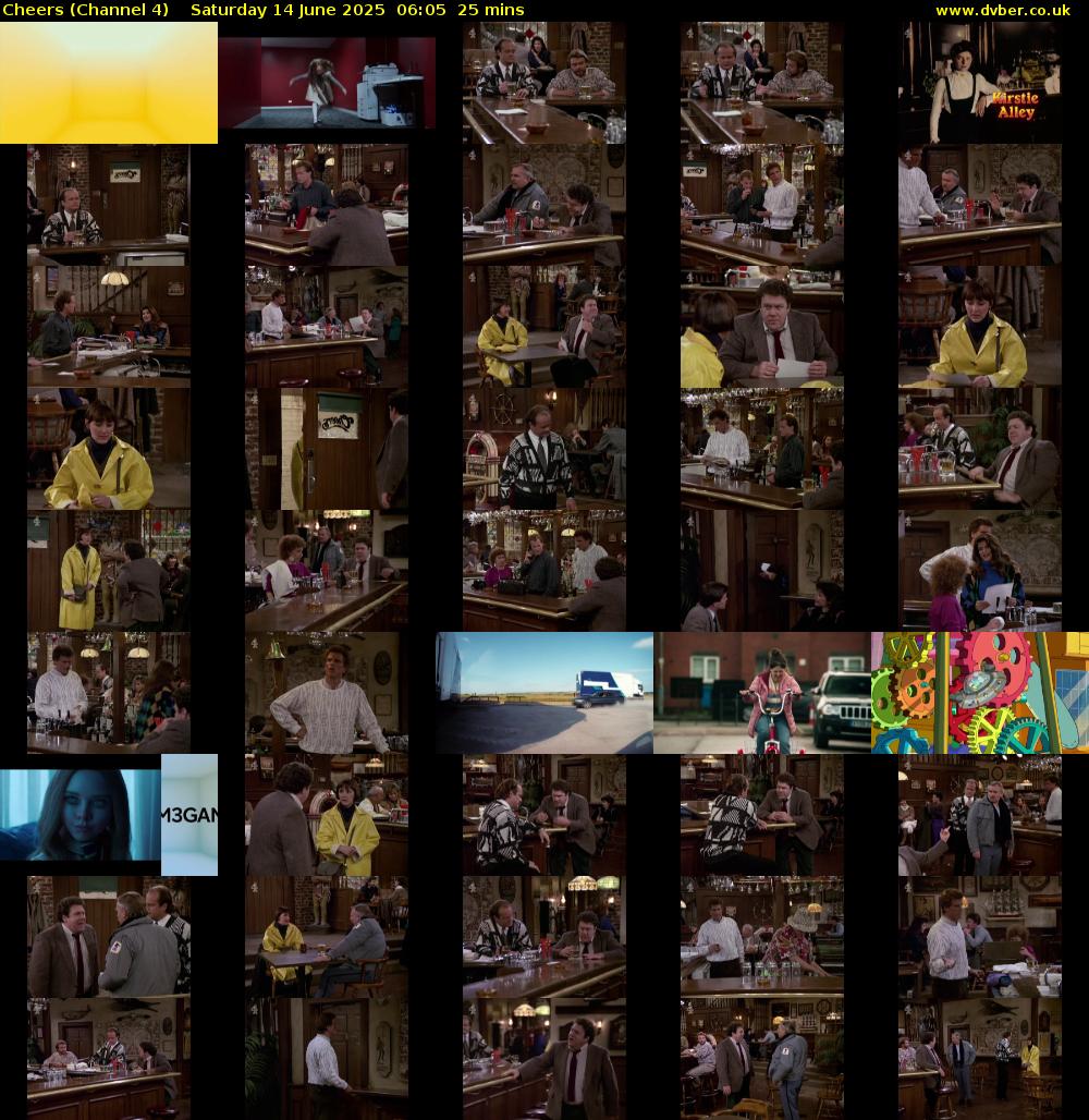 Cheers (Channel 4) Saturday 14 June 2025 06:05 - 06:30