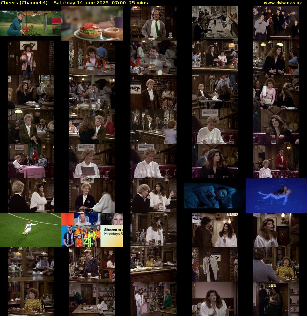 Cheers (Channel 4) Saturday 14 June 2025 07:00 - 07:25