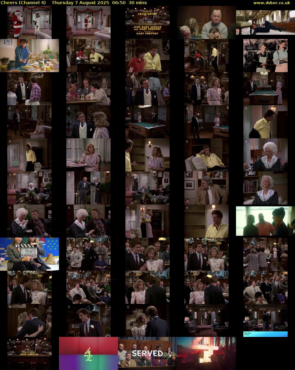 Cheers (Channel 4) Thursday 7 August 2025 06:50 - 07:20