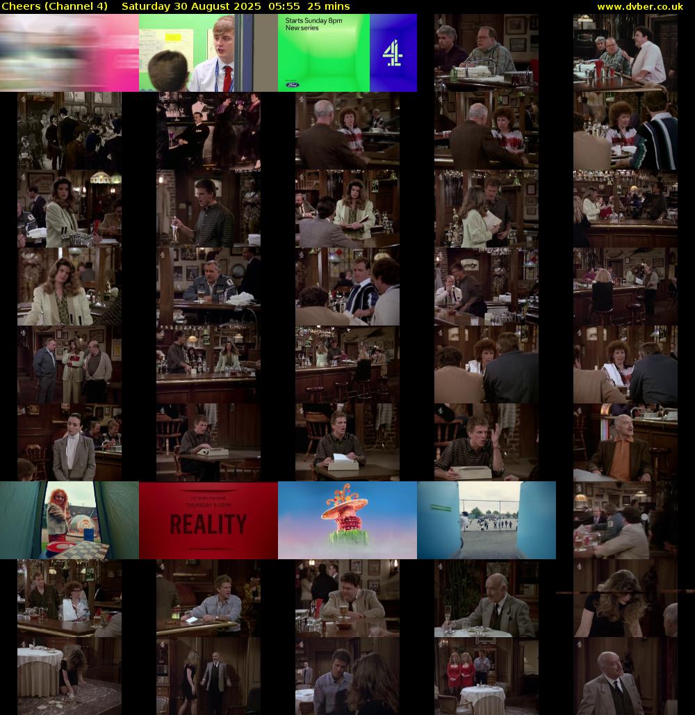 Cheers (Channel 4) Saturday 30 August 2025 05:55 - 06:20
