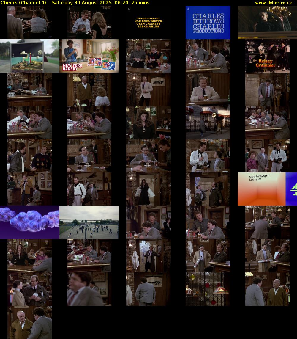 Cheers (Channel 4) Saturday 30 August 2025 06:20 - 06:45