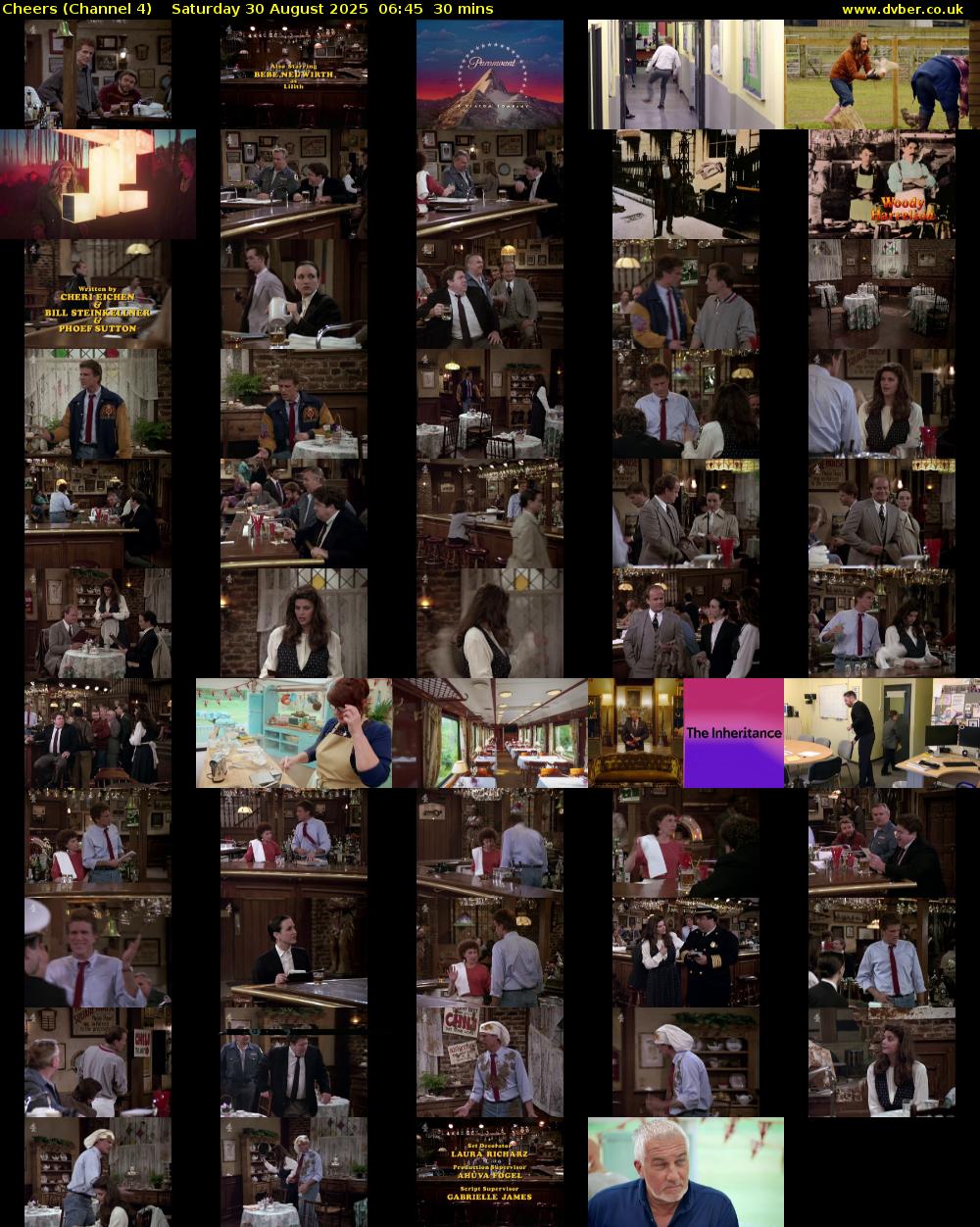 Cheers (Channel 4) Saturday 30 August 2025 06:45 - 07:15