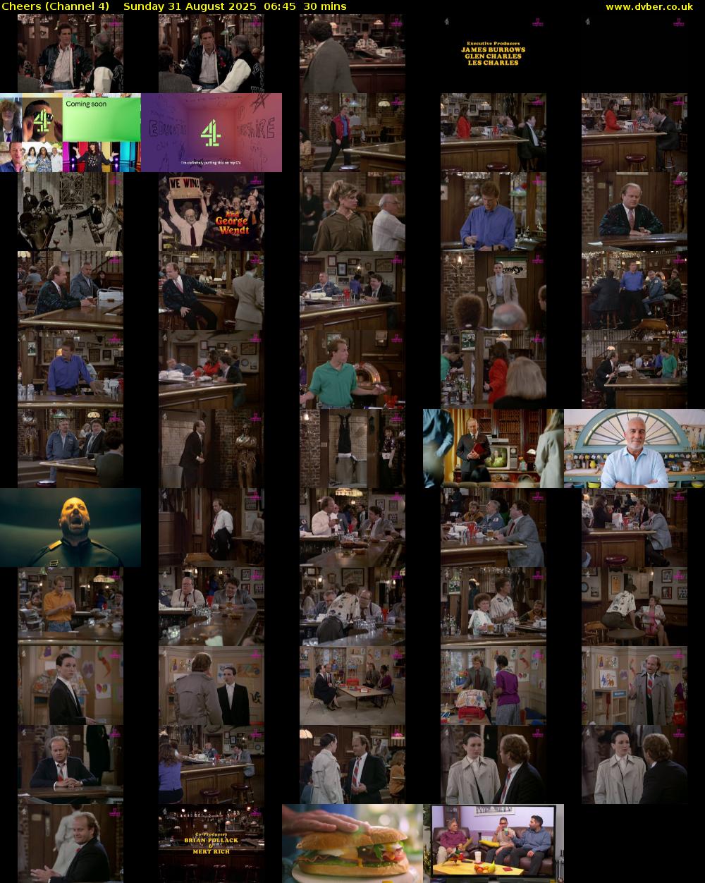 Cheers (Channel 4) Sunday 31 August 2025 06:45 - 07:15