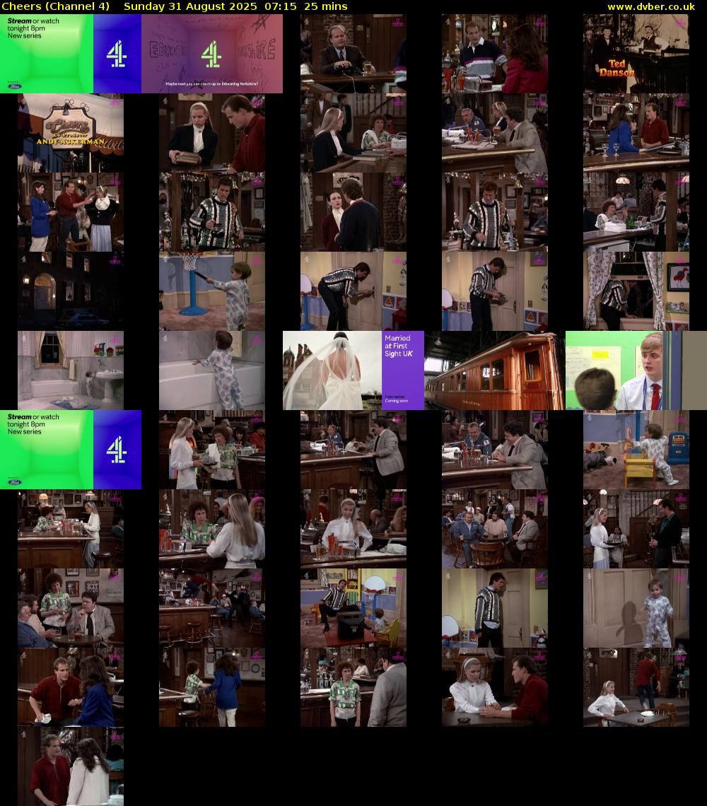 Cheers (Channel 4) Sunday 31 August 2025 07:15 - 07:40