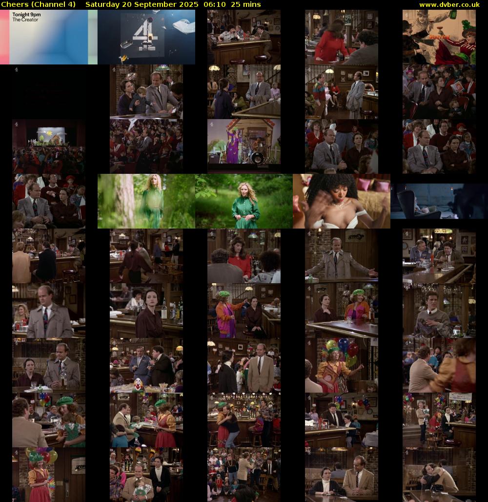 Cheers (Channel 4) Saturday 20 September 2025 06:10 - 06:35