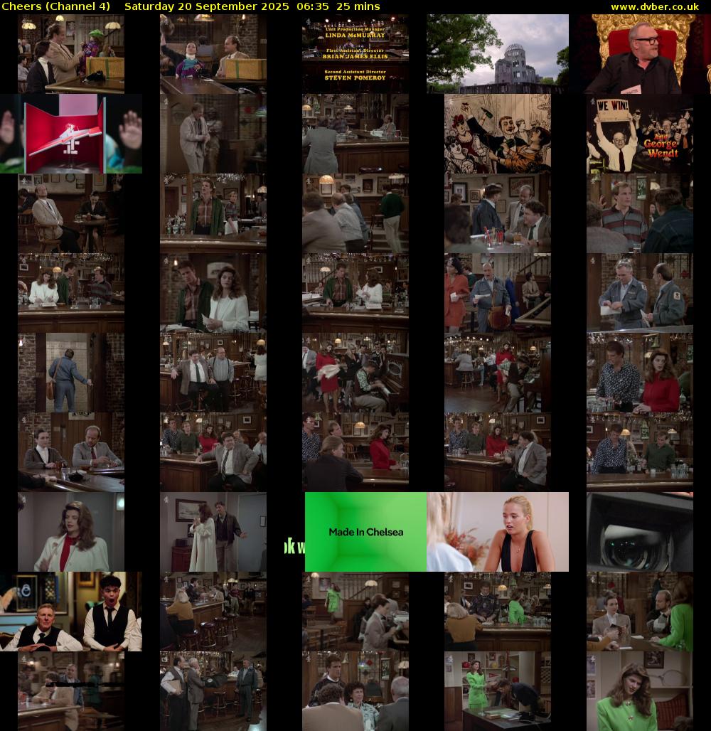 Cheers (Channel 4) Saturday 20 September 2025 06:35 - 07:00