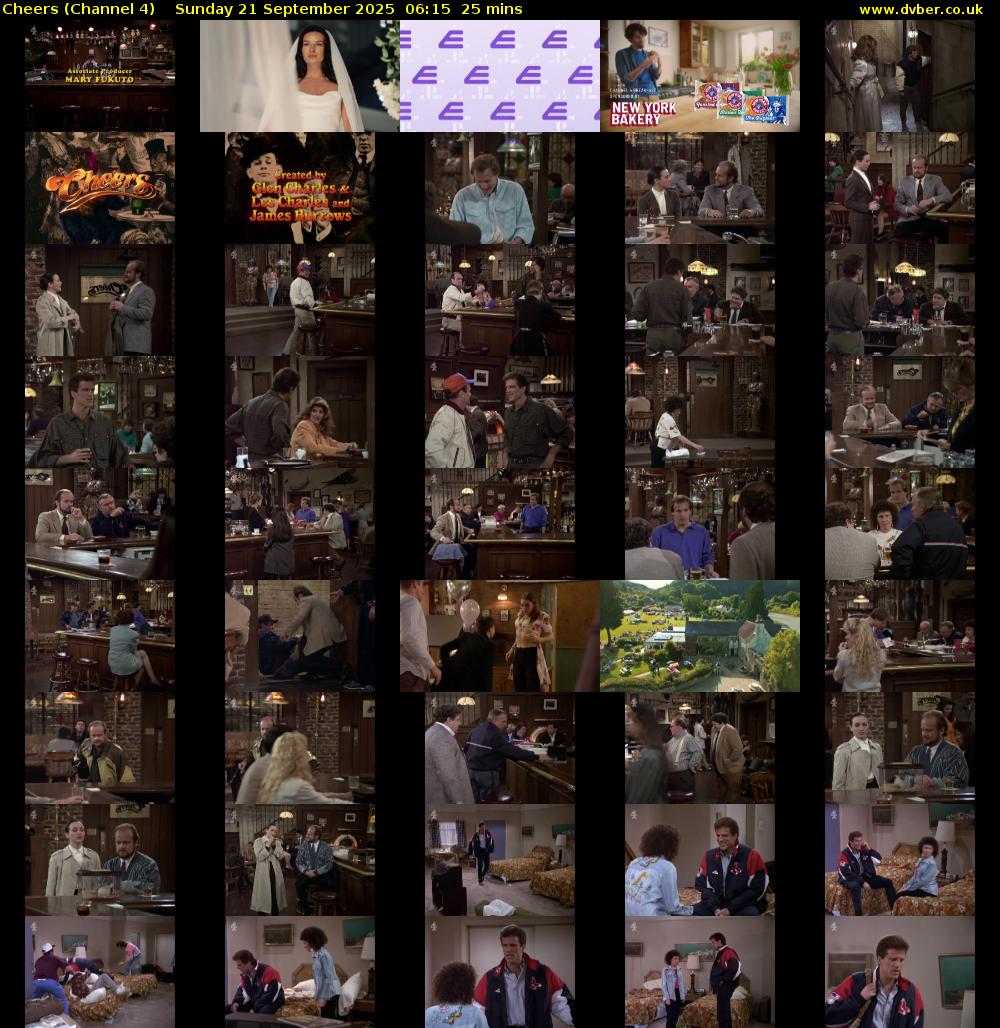 Cheers (Channel 4) Sunday 21 September 2025 06:15 - 06:40