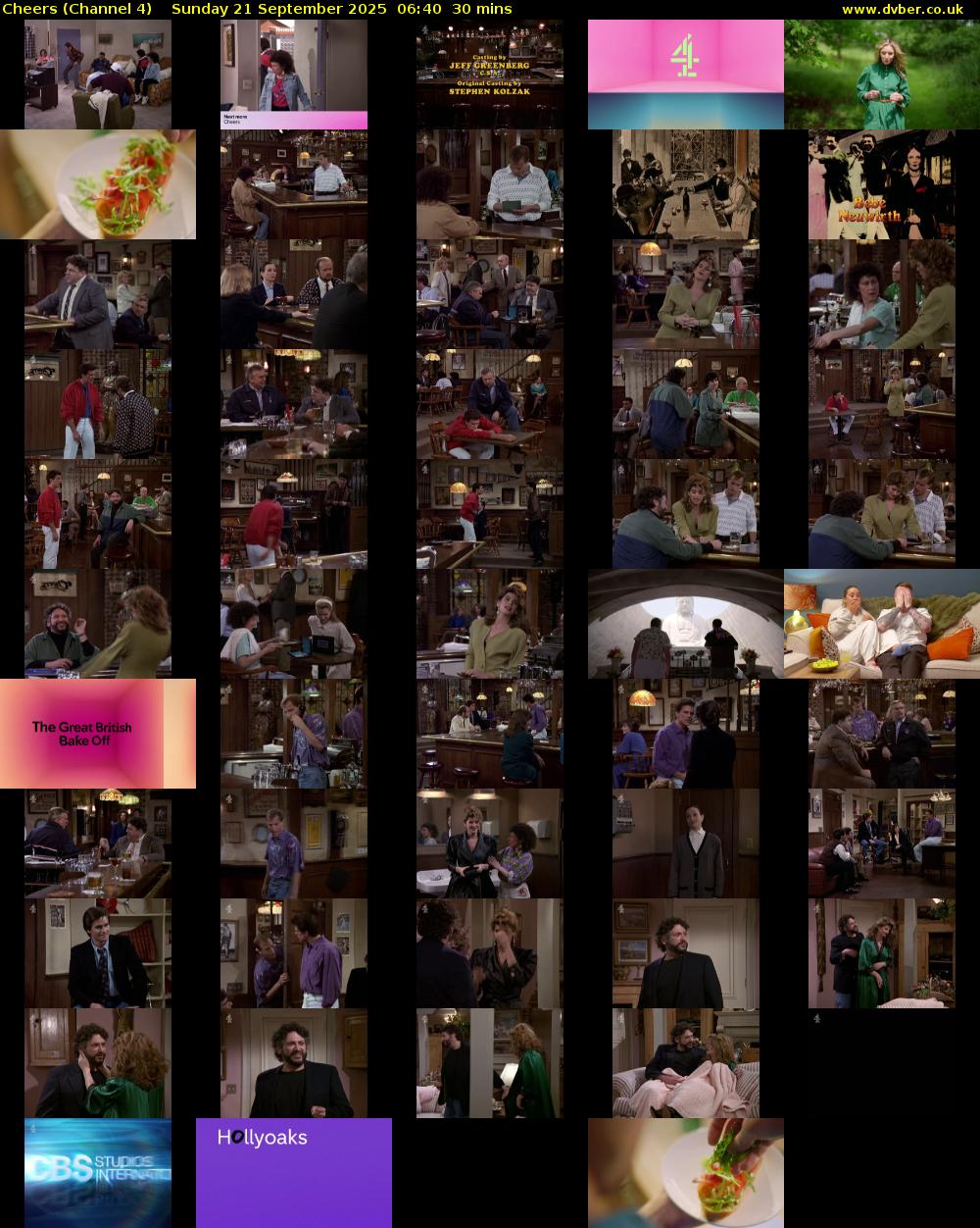 Cheers (Channel 4) Sunday 21 September 2025 06:40 - 07:10