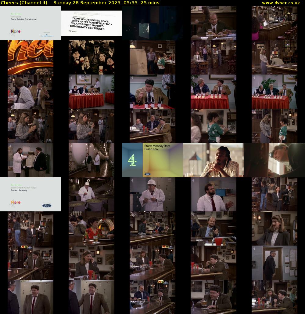 Cheers (Channel 4) Sunday 28 September 2025 05:55 - 06:20