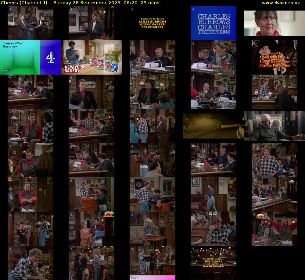 Cheers (Channel 4) Sunday 28 September 2025 06:20 - 06:45