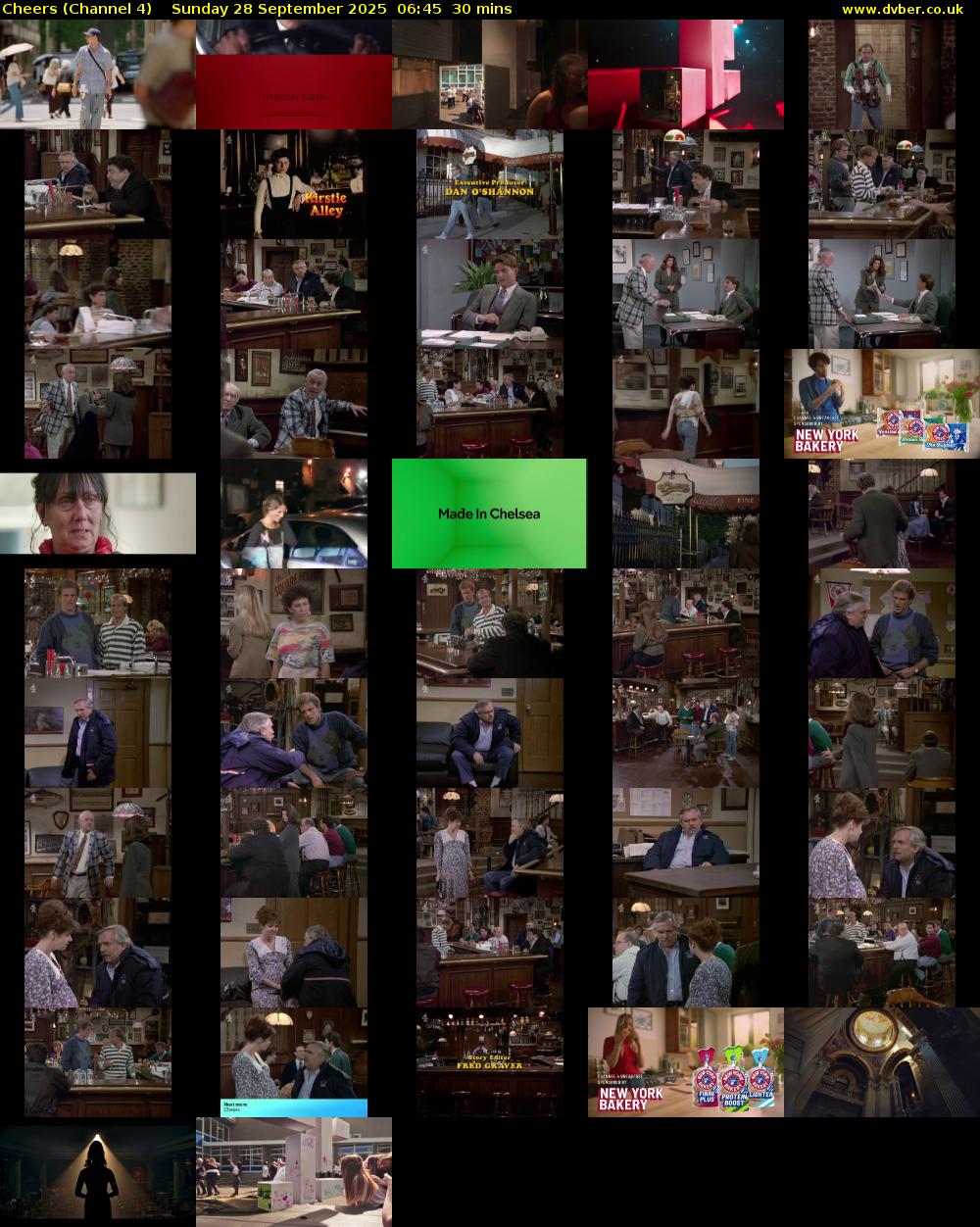 Cheers (Channel 4) Sunday 28 September 2025 06:45 - 07:15