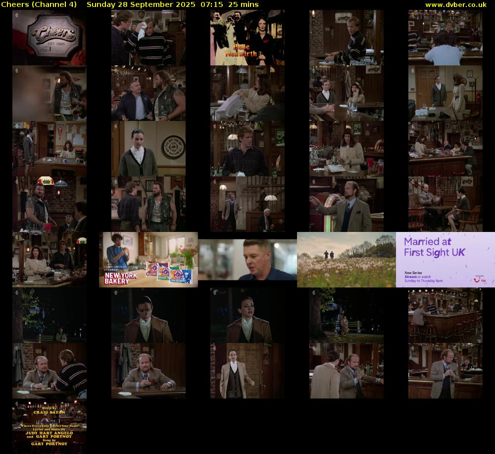 Cheers (Channel 4) Sunday 28 September 2025 07:15 - 07:40