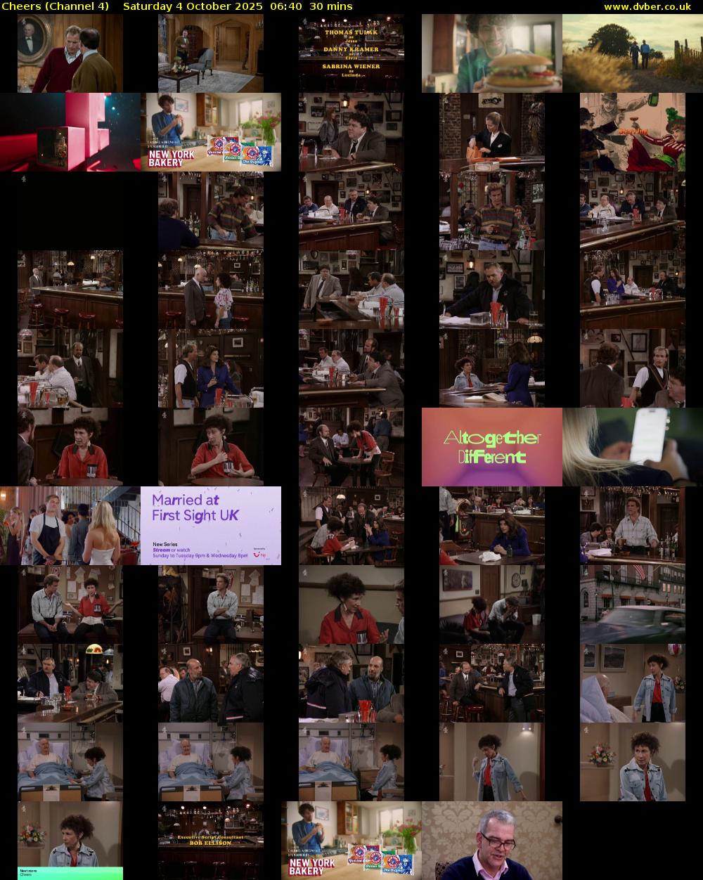 Cheers (Channel 4) Saturday 4 October 2025 06:40 - 07:10
