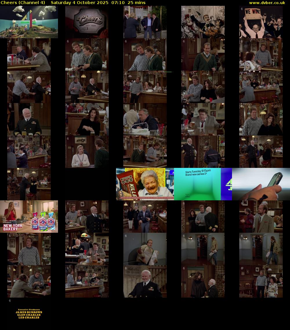 Cheers (Channel 4) Saturday 4 October 2025 07:10 - 07:35