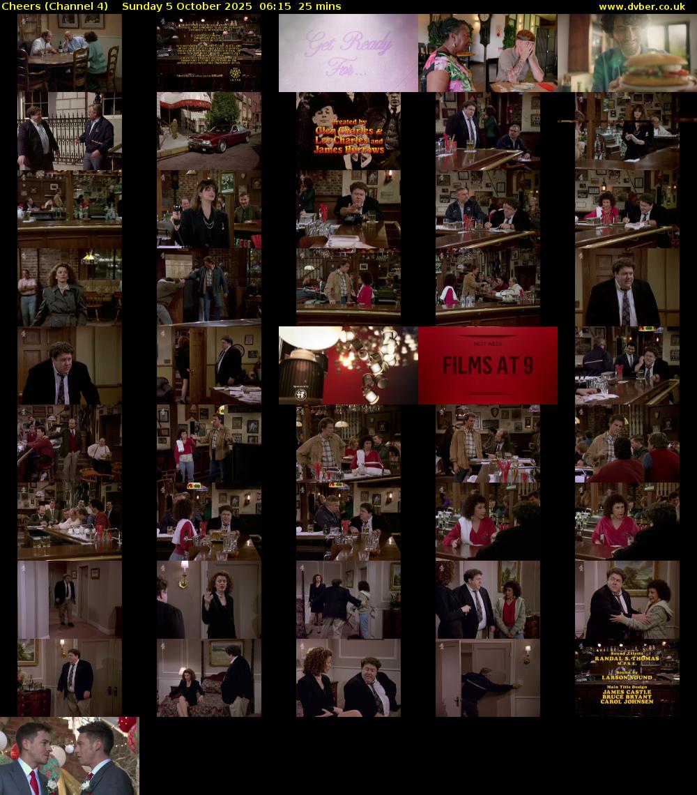 Cheers (Channel 4) Sunday 5 October 2025 06:15 - 06:40