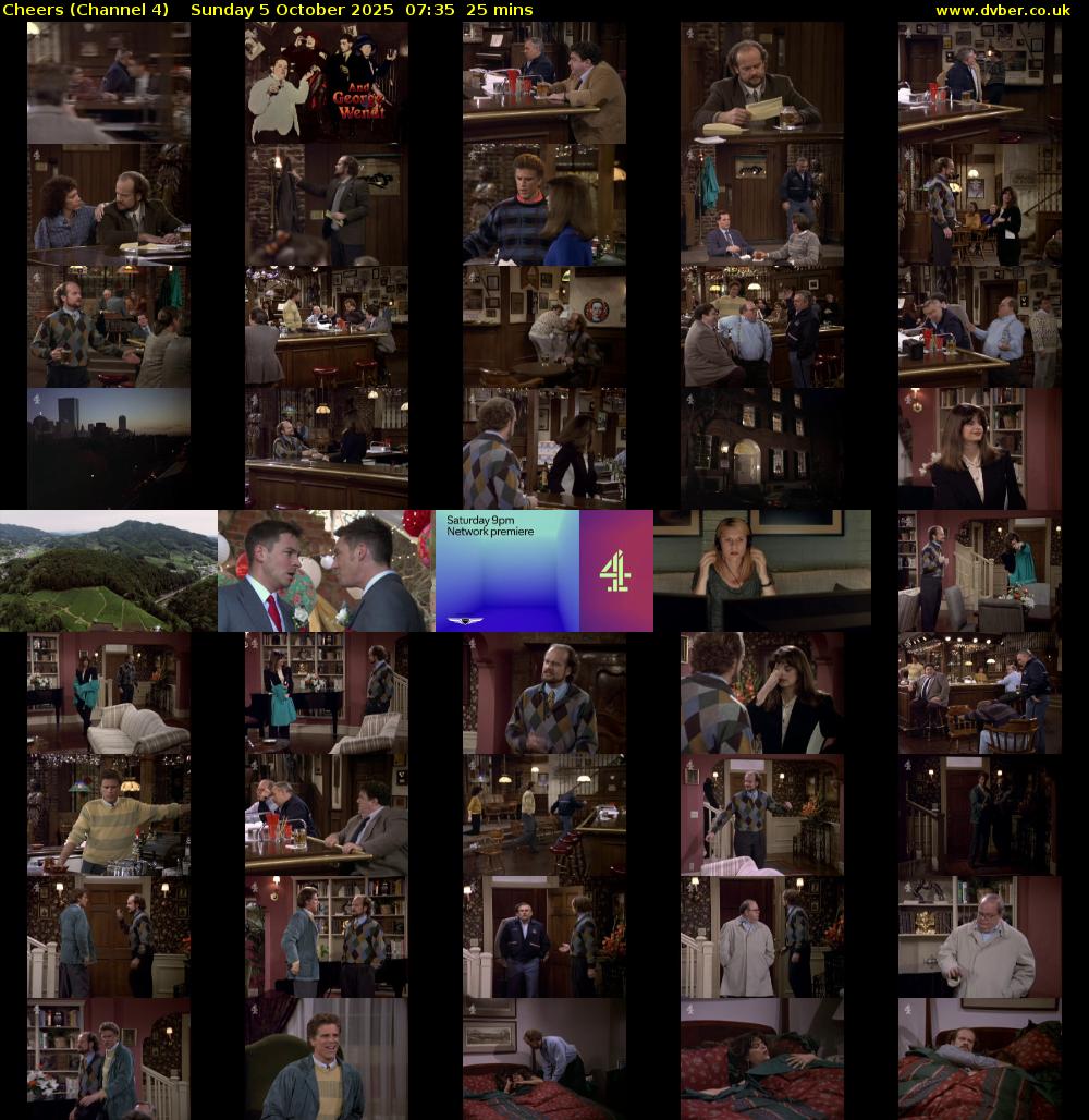 Cheers (Channel 4) Sunday 5 October 2025 07:35 - 08:00