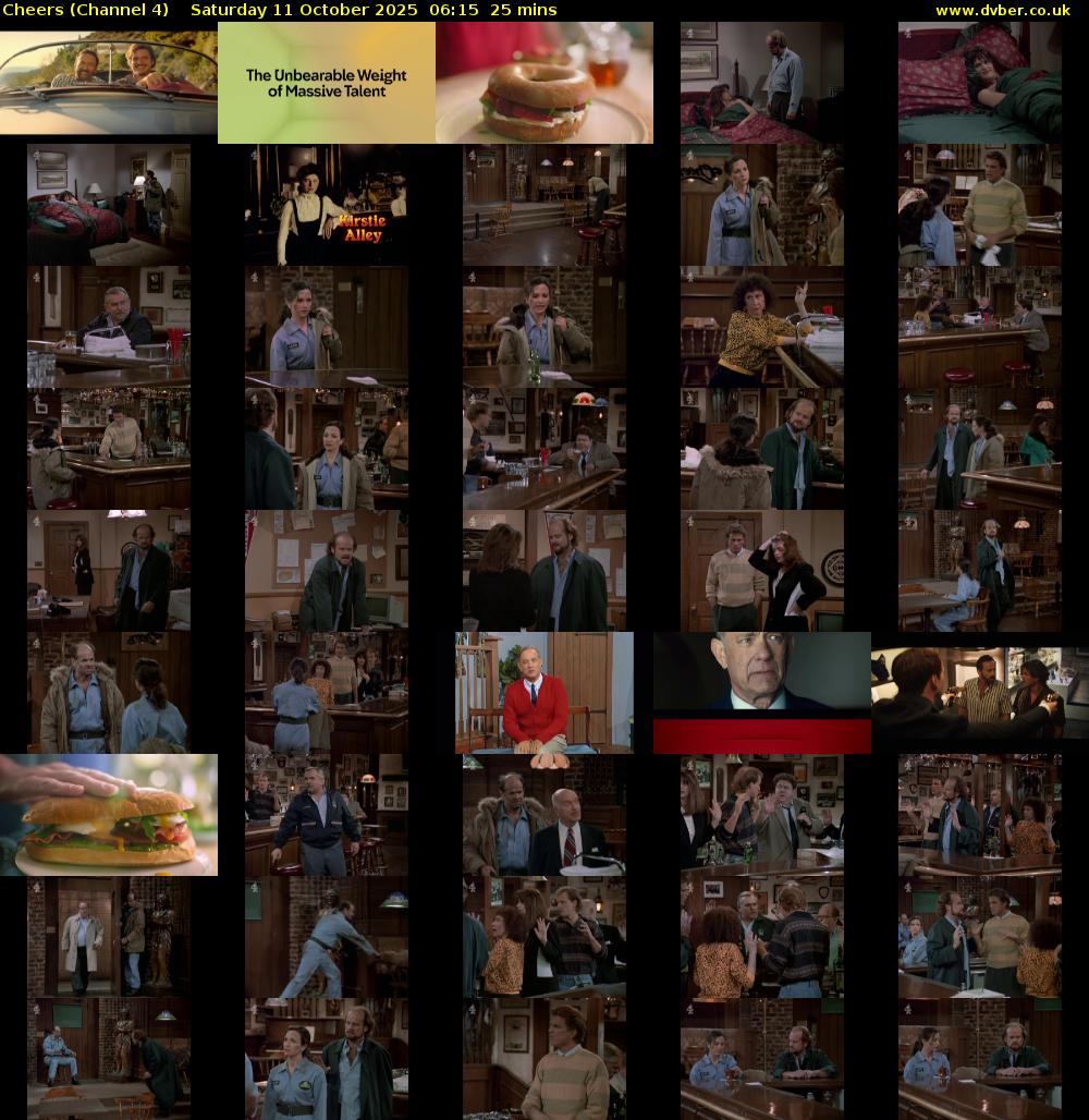 Cheers (Channel 4) Saturday 11 October 2025 06:15 - 06:40