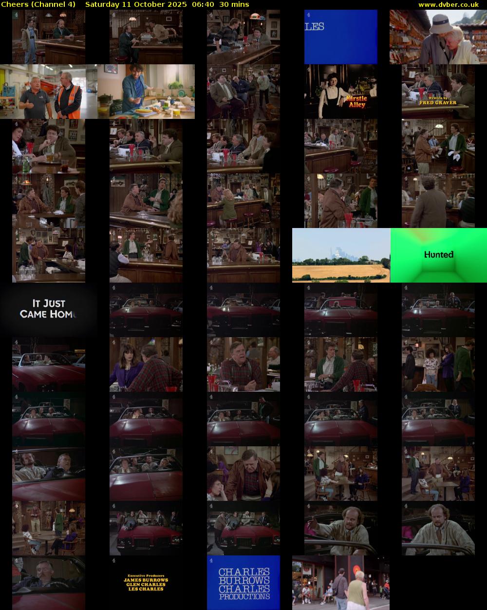 Cheers (Channel 4) Saturday 11 October 2025 06:40 - 07:10