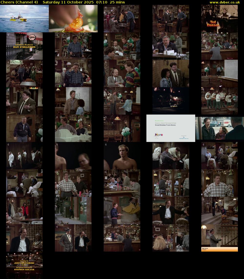 Cheers (Channel 4) Saturday 11 October 2025 07:10 - 07:35