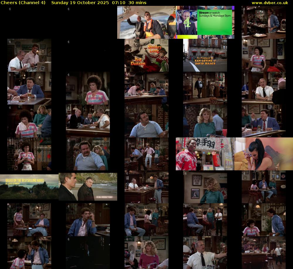 Cheers (Channel 4) Sunday 19 October 2025 07:10 - 07:40