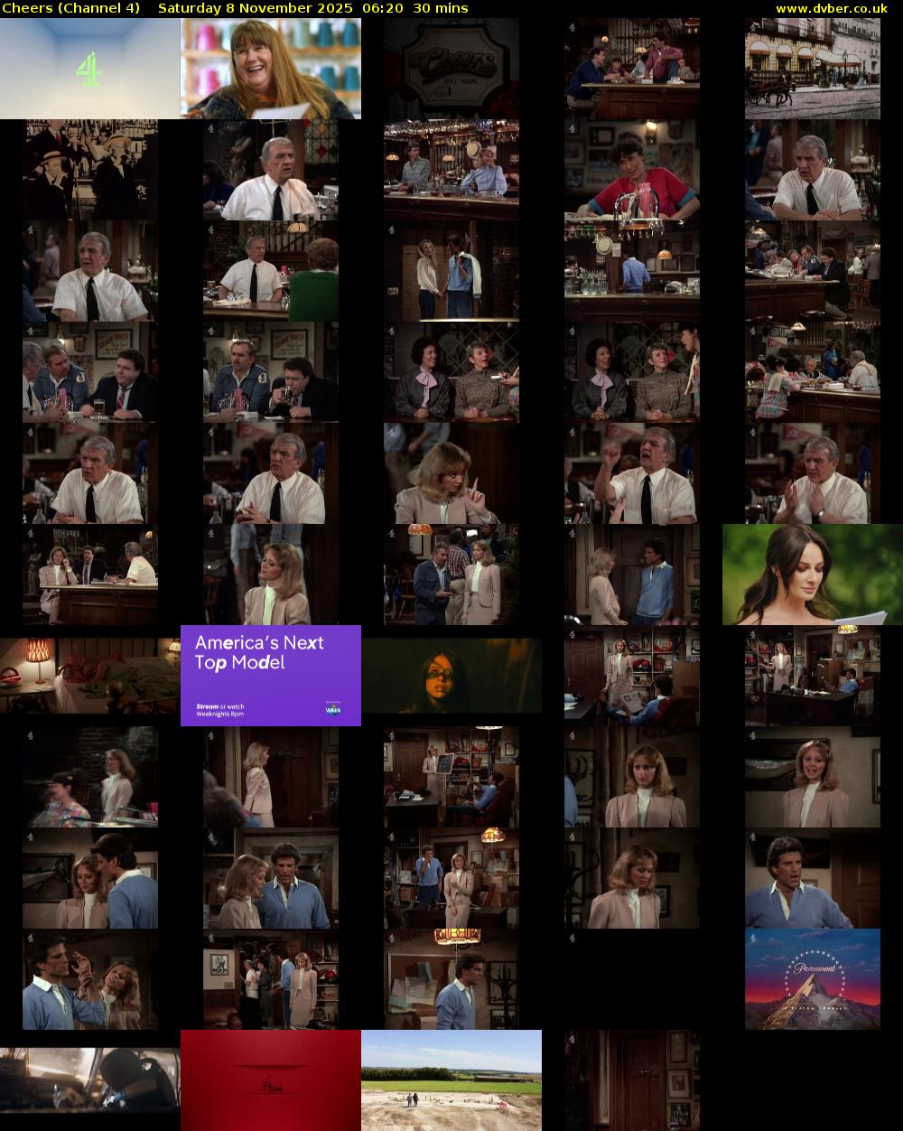 Cheers (Channel 4) Saturday 8 November 2025 06:20 - 06:50