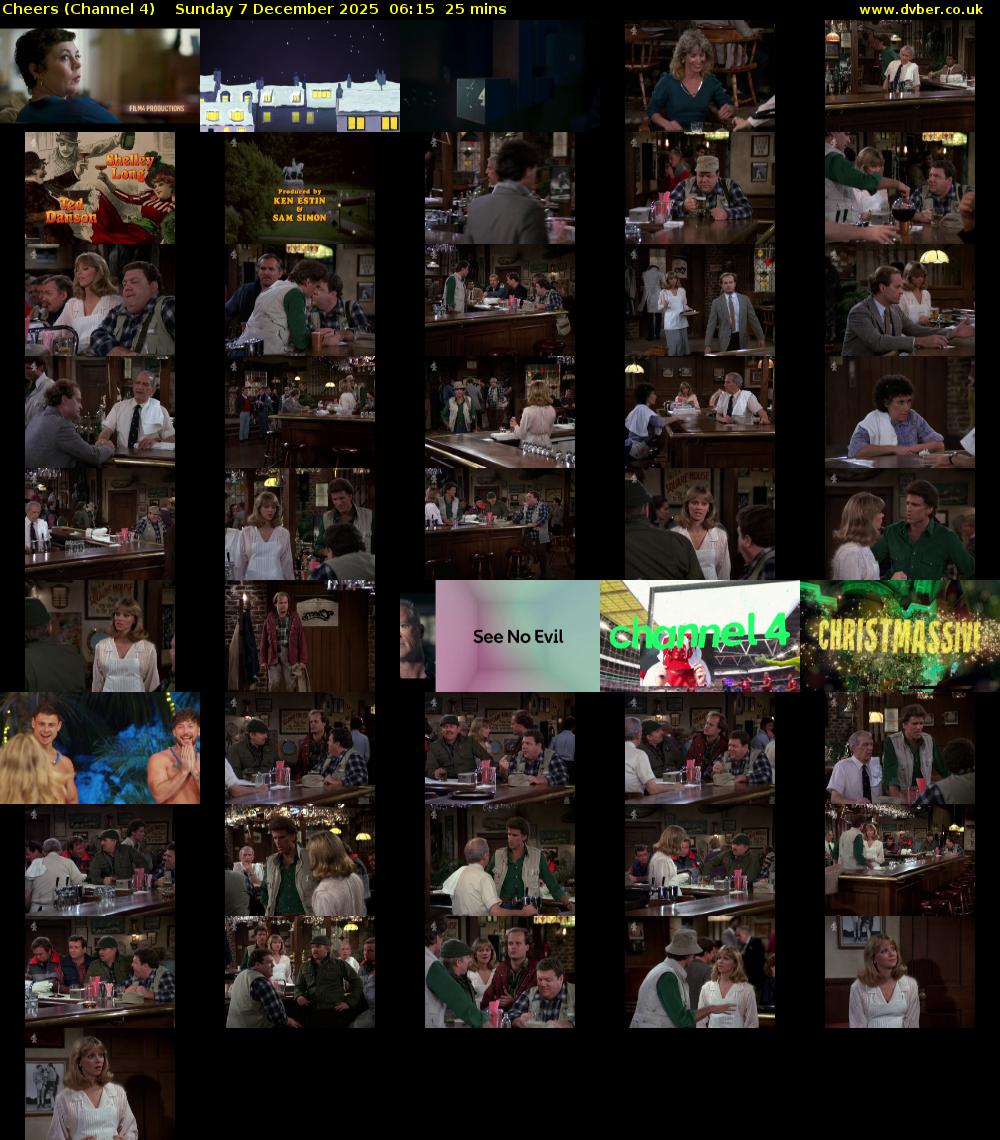 Cheers (Channel 4) Sunday 7 December 2025 06:15 - 06:40