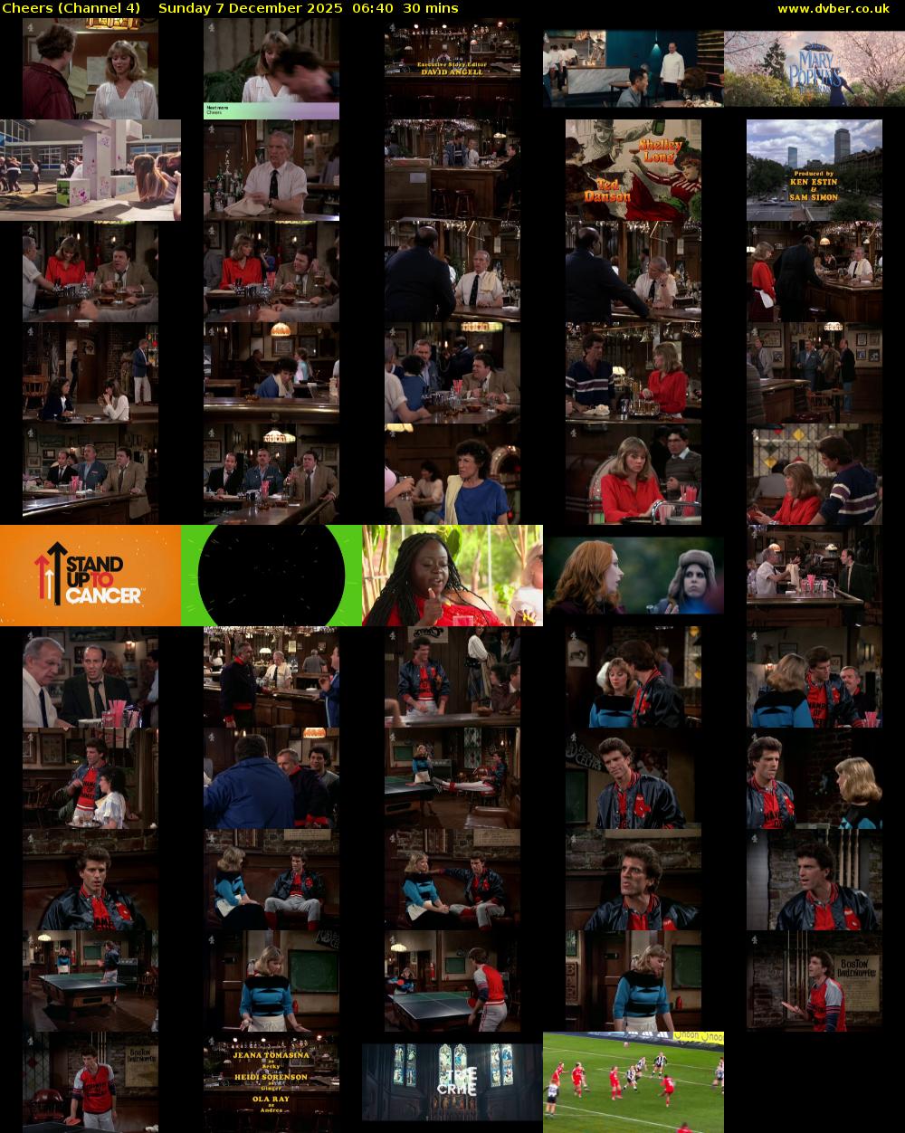 Cheers (Channel 4) Sunday 7 December 2025 06:40 - 07:10