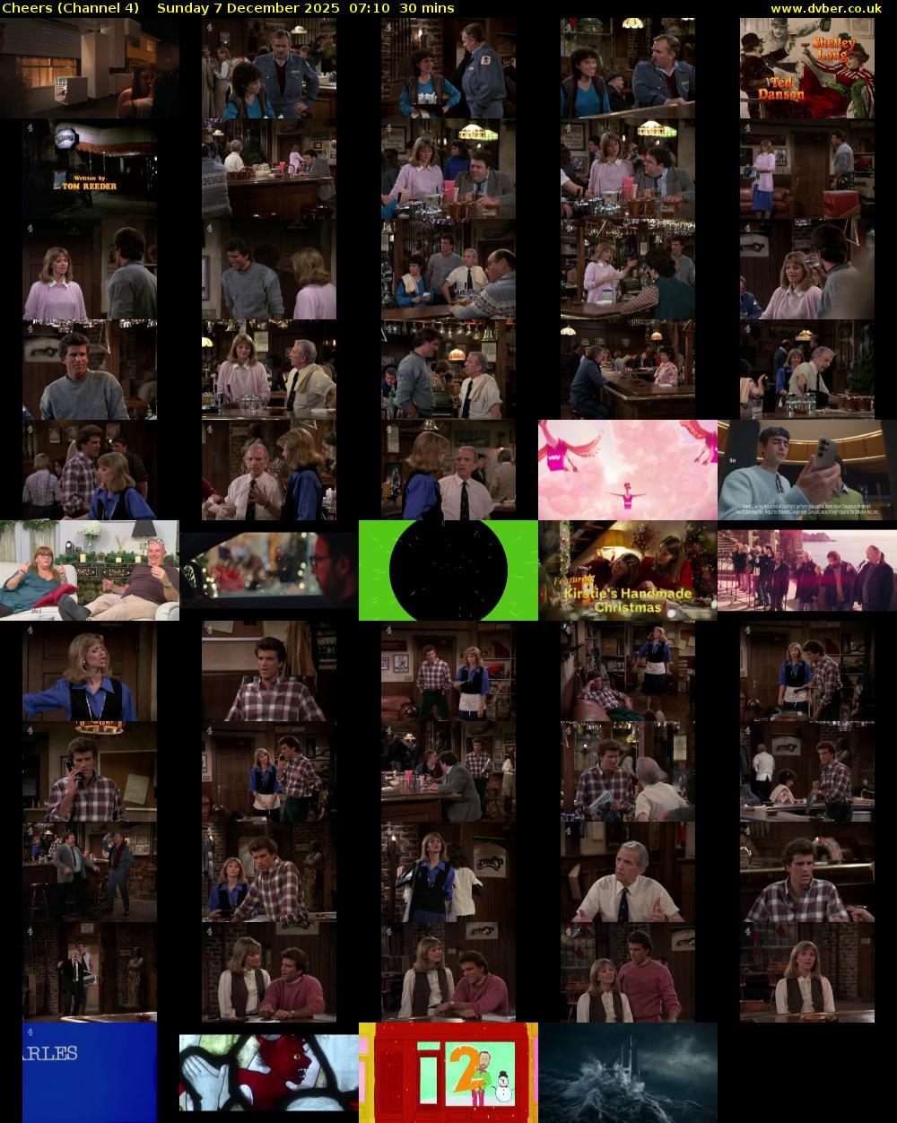Cheers (Channel 4) Sunday 7 December 2025 07:10 - 07:40