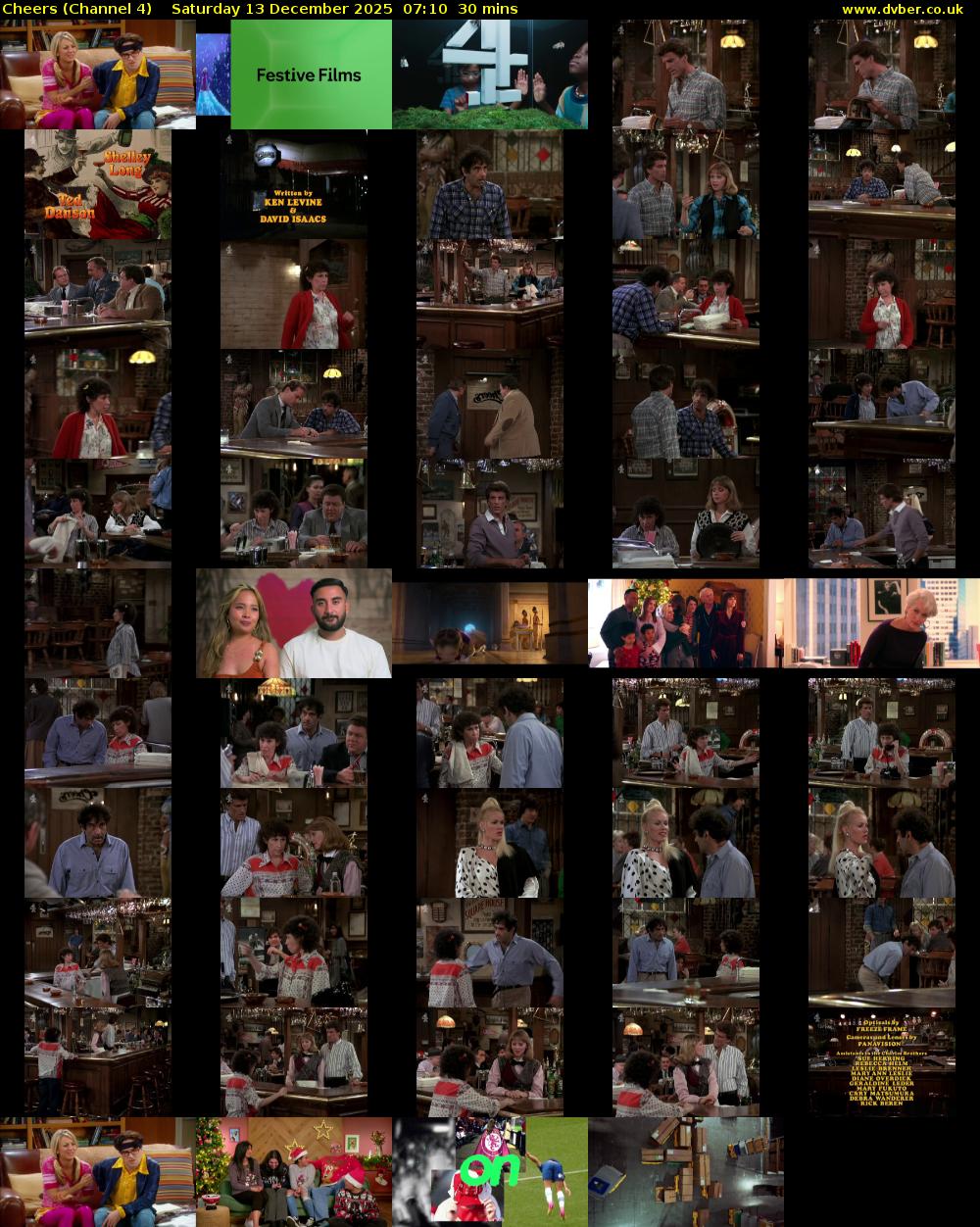 Cheers (Channel 4) Saturday 13 December 2025 07:10 - 07:40