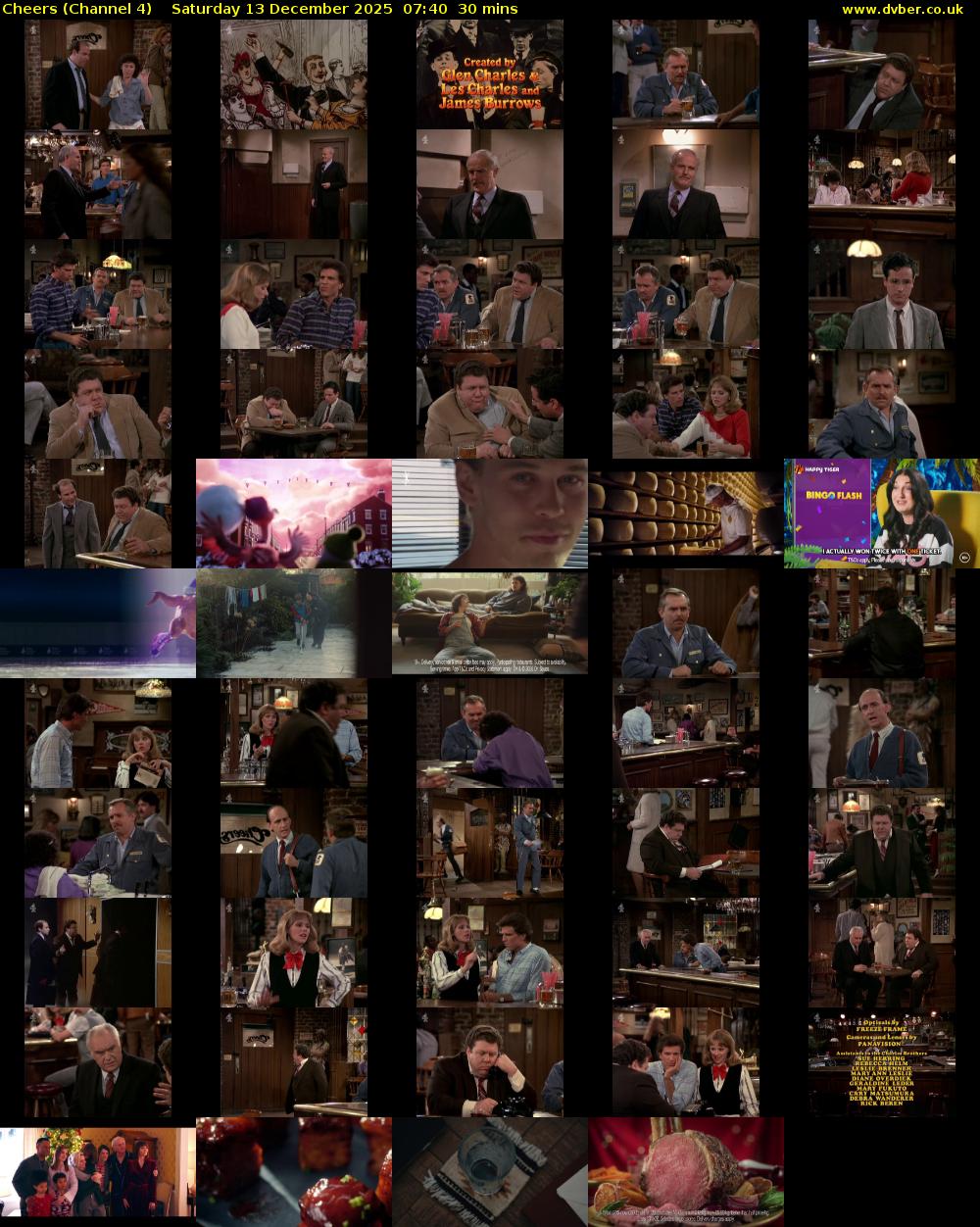 Cheers (Channel 4) Saturday 13 December 2025 07:40 - 08:10