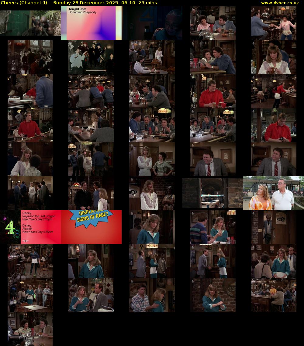 Cheers (Channel 4) Sunday 28 December 2025 06:10 - 06:35