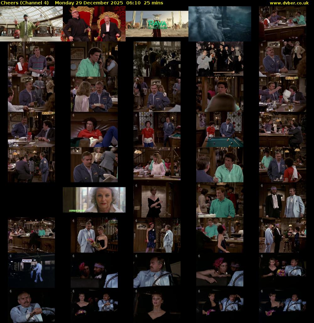 Cheers (Channel 4) Monday 29 December 2025 06:10 - 06:35